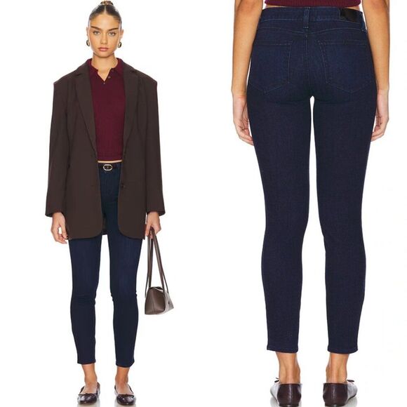 Piage Verdugo Ankle Straight Leg Blue Asbury Wash Size 24 - Picture 1 of 9